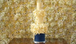 Nastassja’s Regal Ribbon Wedding Cake on Extreme Cake Makers