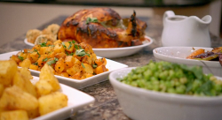 Dipa’s spiced roast chicken with Bombay potatoes on Britain’s Best Home Cook