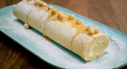 Toby’s Swiss roll with ground almonds and hazelnut cream on Britain’s Best Home Cook