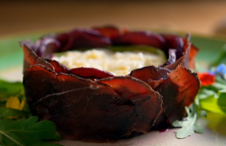 Liz’s venison bresaola salad on Top of the Shop with Tom Kerridge