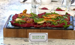 John Gregory Smith’s halloumi and BBQ beetroot bowl on Sunday Brunch