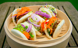 Tilly’s Chinese bao buns with pork mince and vegetables on Matilda and the Ramsay Bunch