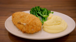 Mary Berry’s chicken Kiev with mash potatoes and broccoli recipe on Britain’s Best H ...