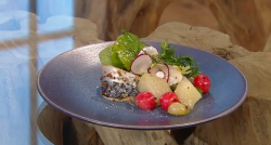 Helena Puolakka mackerel with gooseberries and radish on Saturday Kitchen