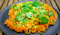 Tilly’s slippery spiralized noodles with spicy peanut sauce on Matilda and the Ramsay Bunch