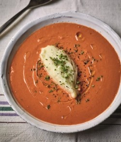 Nadiya Hussain tomato soup with mash potatoes on The One Show