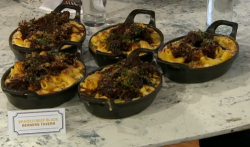 Pritesh Mody braised beef mac n cheese on Sunday Brunch