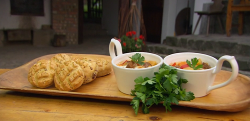 The hairy bikers crackling scones with Hungarian beef goulash soup on Saturday Kitchen