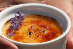 No bake lavender creme brulee on Saturday Kitchen