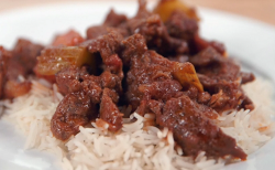 Spencer Matthews lamb stew with rice on Celebrity Masterchef 2018