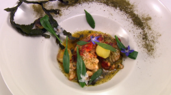 James Cochran Windrush lobster with whisky butter dish on Great British Menu