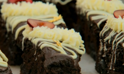 Ruby’s boozy black forest traybake on The Great British Bake Off 2018