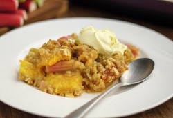 Simon Rimmer Blood Orange And Rhubarb Crumble on Sunday Brunch