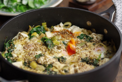 Yotam Ottolenghi’s Braised Eggs With Leeks And Za’atar on Sunday Brunch