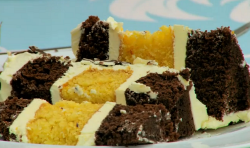 Rahul’s chocolate and orange layer cake on the Grate British bake Off 2018