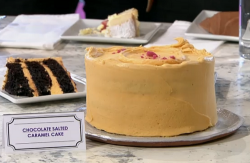 Claire Ptak’s chocolate salted caramel cake on Sunday Brunch