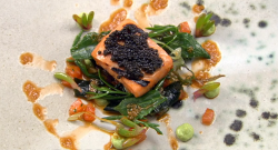 Ryan Simson-Trotman Goodbye Brain Fog fish dish on Great British Menu