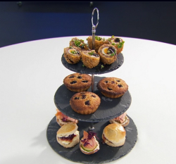 Martin’s afternoon tea with frangipane tart on Celebrity Masterchef 2018