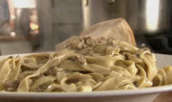 Rick Stein’s tagliatelle pasta with salsiccia sauce on Saturday Kitchen