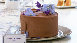 Claire Ptak vegan chocolate cake on Sunday Brunch