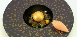 Ellis Barrie Worth Their Weight In Gold dessert on Great British Menu