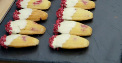 Rahul’s lemon and raspberry Madeleines on the Great British Bake Off 2018