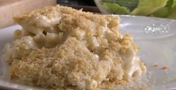 Rick Stein’s Macaroni Cheese with Smoky Bacon made using an American recipe from Californi ...