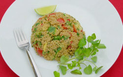 Steven and Chris quinoa with vegetables and Asian style dressing on Eat Well For Less?