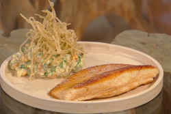 Tommy Banks ray wings with fermented fries and hazelnut tartare sauce on Saturday Kitchen