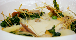 Shaun’s cold leek and potato soup on Masterchef The Professionals