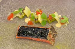 Dean’s sea trout with seaweed, cucumber, row and wasabi on MasterChef: The Professionals