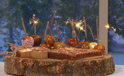 Juliet Sear’s tasty  bonfire treats with toffee apples on This Morning