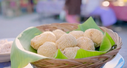 Nadiya Hussain coconut and sesame seeds rice balls on Nadiya’s Asian Odyssey