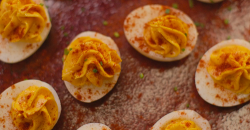 Nigella Lawson’s devilled eggs with chives  on Saturday Kitchen