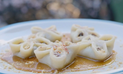 Nadiya Hussain Nepalese momos with apple filling and a saffron caramel sauce on Nadiya’s Asian O ...