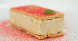 Lawrence’s peanut butter and strawberry jam sandwich dessert on Masterchef The Professiona ...