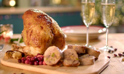 Paul Ainsworth roast turkey  with stuffed turkey legs  on the Best Christmas Food Ever