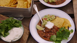 Jimmy Doherty and Charlotte’s campfire veggie chilli on Jamie and Jimmy’s Friday Nig ...