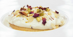 Panisha’s New Delhi cheesecake with a yoghurt and rose pedals topping on Masterchef 2019