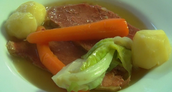 Rick Stein’s Irish corned beef and cabbage with potatoes and carrots on Saturday Kitchen