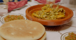 Honey chicken with olives and herbs tagine on Mary Berry’s Quick Cooking in Morocco