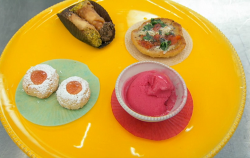 Geoff’s Italian afternoon tea with fried pizza and fig leaf sorbet on Masterchef 2019