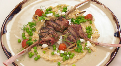 Irini’s winning Geek lamb chops with lamb and tomato sauce main course on Masterchef 2019  ...