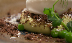 Adam Handling’s pea, chocolate and coconut dessert made by Paul on Masterchef 2019