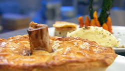 Paul’s steak, cow heel and oyster pie with truffle mash potatoes on Masterchef 2019