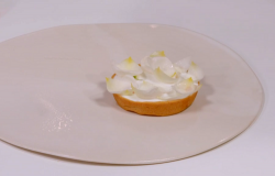 Ben’s white album dessert on the Great British Menu