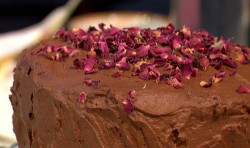 Sue Quinn Arabian Night Chocolate Cake with Rosewater  on Sunday Brunch