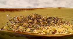 Sue Quinn Gorgonzola  cheese with chocolate pasta on Sunday Brunch