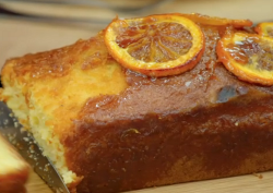 Caroline flack’s sticky orange marmalade drizzle cake on Great Celebrity Bake Off Stand Up ...