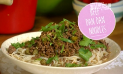 Ching’s beef dan dan noodles on on John and Lisa’s Weekend Kitchen